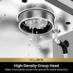 CHULUX Cube Espresso Machine with Milk Frother Steam Wand, 20 Bar Professional Italian Pump Semi Automatic Espresso Coffee Machine for Home Cappuccino & Latte Maker