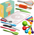 Young Chefs Kids Cooking Sets Real - 19 Pieces Real Baking Set - Easter Gifts for Kids 8-12 Years Cooking and Baking Set for Kids– Giftable Sets for Girls and Boys