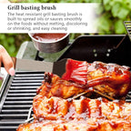 IMAGE Wooded BBQ Accessories Grilling Tools,Stainless Steel BBQ Tools Grill Tools Set for Cooking, Backyard Barbecue & Outdoor Camping Gift for Man Dad Women Barbecue Enthusiasts Set of 4