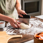 Cuzi Gourmet 3-Piece Pizza Stone Set - 15x12" Thermal Shock Resistant Cordierite Pizza Stone, 15x12" Natural Wood Pizza Peel & Pizza Cutter - Pizza Stone for Grill and Oven