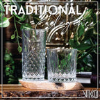 Vikko Rock and Tumbler Set, 12 Piece Set of Elegant Glasses, 6 Tall 12.25 Ounce Glasses and 6 Short 11.25 ounce Whiskey Glasses