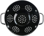 Calypso Basics by Reston Lloyd Powder Coated Enameled Colander, 1.5 Quart, Black