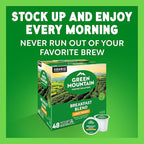 Green Mountain Coffee Roasters Breakfast Blend Single-Serve Keurig K-Cup Pods, Light Roast Coffee, 48 Count