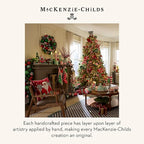 MACKENZIE CHILDS Snow Globe, Christmas Decor for Living Room, Check It Out Teapot