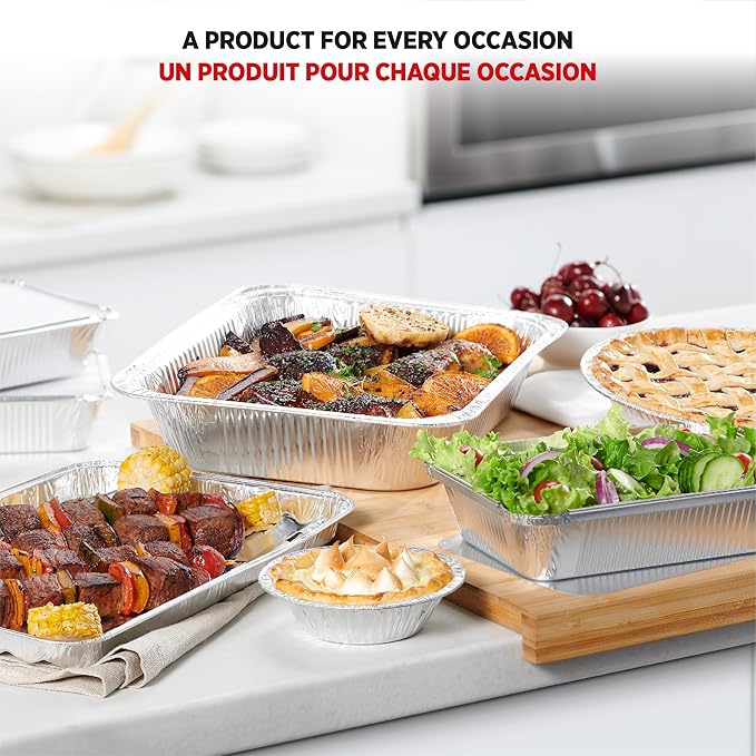 Starfrit 30-Pack Aluminum Grilling Trays - Recyclable - Disposable - Perfect for BBQ