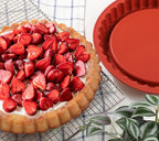 Webake 11-Inch Silicone Flan Tart Pan, Nonstick Large Maryann Cake Pan Torte Pan, BPA-Free