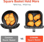 COSORI Air Fryer Pro Smart 5.8QT that Roast, Bake, 3-Way Control, 12-IN-1 Customizable Functions, Online Recipes, Detachable Basket, Works with Alexa & Google Assistant