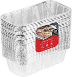 Aluminum Pans Bread Loaf Pans (30 Pack) 8x4 Aluminum Loaf Pan - 2 Lb Bread Tins, Standard Size, Compatible with Roadpro 12 Volt Portable Stove - Perfect for Baking Cakes, Bread, Meatloaf, Lasagna