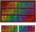Ziliny Heart Holographic Chocolate Bar Mold Silicone, Rainbow Light Effect Chocolate Bar Deep Thick Molds for DIY Candy Dessert Baking, Candy, Wax Melts, Cake Decoration (Rectangle)