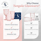Yungala Pink Highball Glasses Set of 6 Tall Drinking Glasses 10 oz