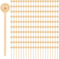WRINGKIT 200 Pieces Wood Coffee Stirrers, 6 Inch Stir Sticks with Round Ends, Disposable Coffee Mixer Stick Drink Stirrers for Coffee Bar, Beverage, Milk, Cocktail, Tea