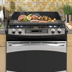 Onlyfire Universal Enamelled Cast Iron Cooking Griddle, Nonstick Coating Griddle Flat Top Grill Plate with extra high sidewalls for All Gas Grills and 4 Burner Range Oven, 23" x 16"