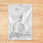 3 Pcs Plastic Nylon Mesh Strainer Colander with Handle Double Ear Fine Food Mesh Strainer Flour Sifter for Baking Kitchen Colander Sifter Kefir Tea Juice Pasta(3 Inch, 4 Inch, 5.5 Inch)
