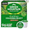 Green Mountain Coffee Roasters Colombia Select Coffee, Keurig Single-Serve K-Cup Pods, Medium Roast Coffee, 96 Count