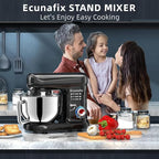 Kitchen Stand Mixer, 6.5Qt Household Stand Mixers, 660W 6+P Speed Tilt-Head Electric Dough Mixer, Food Mixers for Daily Use with Dough Hooks, Whisk, Beater