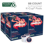 Lavazza Dolcevita Classico, Single-Serve Keurig K-Cup Pods, Medium Roast Coffee, 88-Count Box (4 Packs of 22)