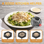 Cleangor Chicken Shredder Tool Twist Large, BPA Free Meat Shredder with Ergonomic Handle, Non-Slip Food Shredder Tool for Pork, Beef, Set of Chicken Breast Shredder with Brush & Fork (1, Green)
