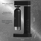 Fizzit Sparkli Carbonated Soda Maker with 1L Stainless Steel Bottle | Customizable Carbonation | Soda Streaming Fizzy Water Machine | Luxury Bubbles, Dishwasher Safe & Eco-Friendly Reusable Bottle