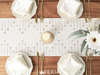 FEXIA Boho Table Runner with Tassels 90 Inches Long for Home Decor Macrame Room Decor Farmhouse Rustic Table Runners for Dining Bedroom Bridal Shower (12x90 Inches)