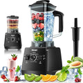 Blenders for Kitchen, Smoothie Blender, 2400W/1000W Prasky Blender & Grinder Combo, 25,000 RPM High Speed, 68oz BPA-Free Food Processor, Countertop Blender for Smoothies, Shakes & Food (Black, 2L)