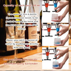 ECUTEE Wall Mounted 6-Bottle Liquor Dispenser Wine Dispenser Machine Bar Butler Drinking Pourer Home Bar Tools for Beer, Soda, Coke and Fizzy ect