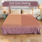 Electric Heated Blanket King Size - 90"x100", Soft Flannel Heating Blanket, 10 Heating Levels, 1-12 H Auto Shut Off, Breathable Warm and Washable for Bed, Purple