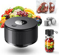 Upgraded 3-in-1 Electric Mason Jar Vacuum Sealer Kit for Mason Jars, Food Savers & Containers | Food Preservation System for Kitchen | Ideal for Canning Jams, Pickles, Dry Foods, Grains & Leftovers