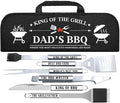 Christmas Dad Gifts from Daughter, Dad Grilling Accessories Gift for Birthday, Heavy Duty Stainless Steel Grill Set BBQ Grill Tools for Outdoor Grill with Aluminum Case, Grill Utensils Set