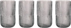 Glaver's Smoke Highball Drinking Glasses, 17 Ounces, Cocktail Bar Vintage Kitchen Glasses, Set of 4 Elegant Everyday Premium Basic Heavy Duty Glassware Set