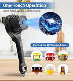 Electric Jar Opener for Seniors with Power-Clamp Technology, 2-in-1 Patent Automatic Jar & Bottle Opener Rechargeable 800mAh Hands-Free Opener with Bonus Anti-Slip Gripper Pad for Beer, Dressing, Jar