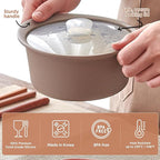 40oz Platinum Silicone Microwave Steamer Pot with Handle & Lid - Korean 100% Food-Grade Steamer Bowl, Heat-Resistant Cooker with Steam Holes, Easy Clean, Dishwasher Safe, Taupe Brown
