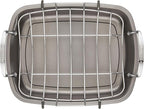 Circulon Total Bakeware Nonstick Roaster, Roasting Pan with Rack, 17-Inch x 13-Inch, Gray
