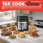 Gourmia 8 Qt Digital Air Fryer GAF826 – XL Capacity with 12 One-Touch Presets, Nonstick Dishwasher Safe Basket, Oil-Free Cooking, ETL-Certified, Sleek Black Finish