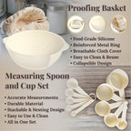 35-Piece Sourdough Baking Kit – Artisan Bread Baking Set for Beginners & Home Bakers, Includes Glass Starter Jar, Proofing Basket, Bread Lame & Tools