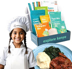 eat2explore Cooking Kits for Kids 14 Pcs – Interactive & Educational Kids Cooking Sets Real for Ages 5 and Up,3 Recipe Cards & Global Ingredients – Fun for Young Chefs (Kenya Edition)