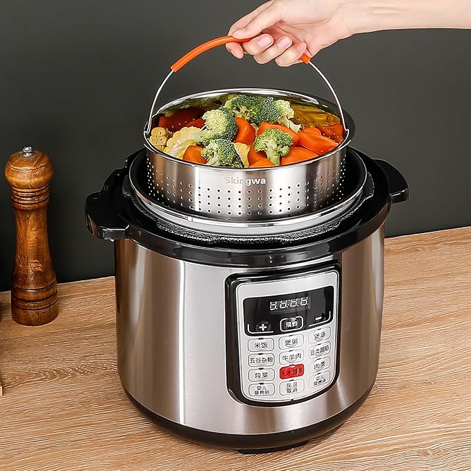 Steamer Basket for Instant Pot, Stainless Steel Vegetable Steamer Basket Insert for Pots