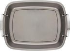 Circulon Total Bakeware Nonstick Roaster, Roasting Pan with Rack, 17-Inch x 13-Inch, Gray