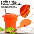 TK 5 Gallon/20 Qt Large Salad Spinner - 2024 Upgrade - 7 Heads of Lettuce - Commercial Manual Lettuce Spinner - 10 Second Dry Time, Heavy Duty Durable Salad Washer with Extended Draining Tube