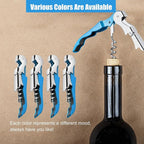 12 Pieces wine key wine opener Professional Waiter Corkscrews Stainless bottle opener Fold Serrated Foil Cutter Key for Family, Company Party,Bars,Restaurants(blue)