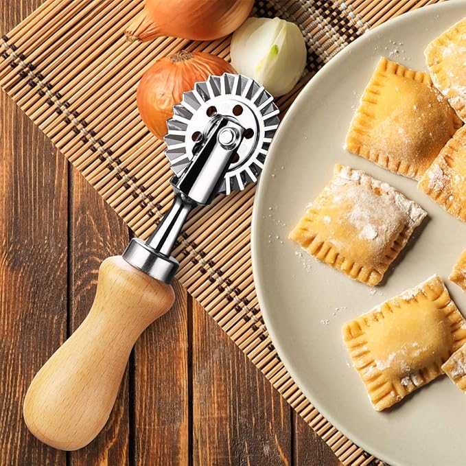 Pasta Maker Cutter Wheel - Pastry Cutter Wheel - Dough Ravioli Pizza Cutter Wheel for Home and Kitchen, 1.3"