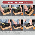 Premium DIY Sushi Kit - 21 Pcs Plastic Set, Sushi Maker including Rice Roll Mold