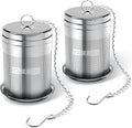 House Again 2 Pack Large Tea Infusers, Extra Fine Mesh Tea Strainers for Loose Tea, Updated Slim Threaded Lid & 304 Stainless Steel, Loose Leaf Tea Steeper for Brew Tea Spices & Seasonings