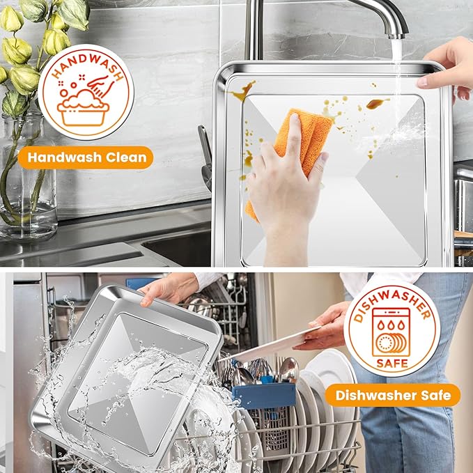 GCQ 11.77" × 11.77" Toaster Oven Baking Pan for Breville Smart Oven BOV800XL, Smart Oven Plus BOV810BSS, Smart Oven Pro BOV845BSS, Smart Oven Air BOV900BSS for Ninja SP100 SP101 SP201 Air Fry Oven