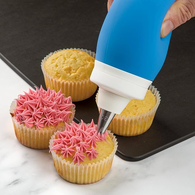 PrepWorks Melt + Drizzle Decorating Set - Versatile Kit for Dazzling Desserts & Pastries - Perfect for Melting, Drizzling, and Decorating - Create Stunning Treats with Ease (Blue)