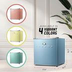 ICEBOX 1.7 Cu. Ft. Compact Refrigerator, ENERGY STAR Certified Small Refrigerator, Single Door Mini Fridge with Chiller Compartment, R600a Refrigerant, IBCR17SLT, Slate Blue