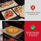 Unicook Extra Large Pizza Stone 18 Inch, Square Baking Stone for Oven and Grill, Heavy Duty Bread Pizza Pan, Thermal Shock Resistant Cooking Stoneware