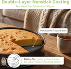 USLAI Springform Pan, 4/6/7/8/9/10 Inch Nonstick Cheesecake Pan with Removable Bottom, Easy to Clean, Ideal for Baking Cakes, Pies and Quiches - 9 Inch