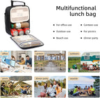 Lovoeo Lunch box Lunch bag for men women Insulated Lunchbox Lunch bags for Work Picnic Travel (Thicken hot red)