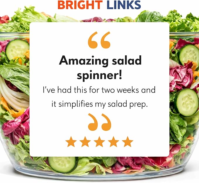 Good Grips Salad Spinner 6.3 Qt – Large Lettuce Spinner & Salad Cleaner with Bowl & Lid, Fruit Washer, Vegetable Cleaner, Strainer Bowl, Fast Drying Multipurpose Kitchen Tool