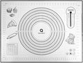 Silicone Pastry Mat - Non-Slip with Measurement Baking Mat for Fondant/Rolling Dough/Pie Crust/Pizza and Cookies - Oven Liner/Counter Mat/Kneading Mat,24" x 32", Black